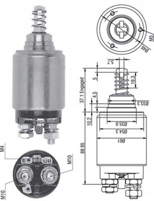 AUTOMAT WLACZNIK ELEKTROMAGNETYCZNY ROZRUSZNIKA Part manufacturer Magneti Marelli