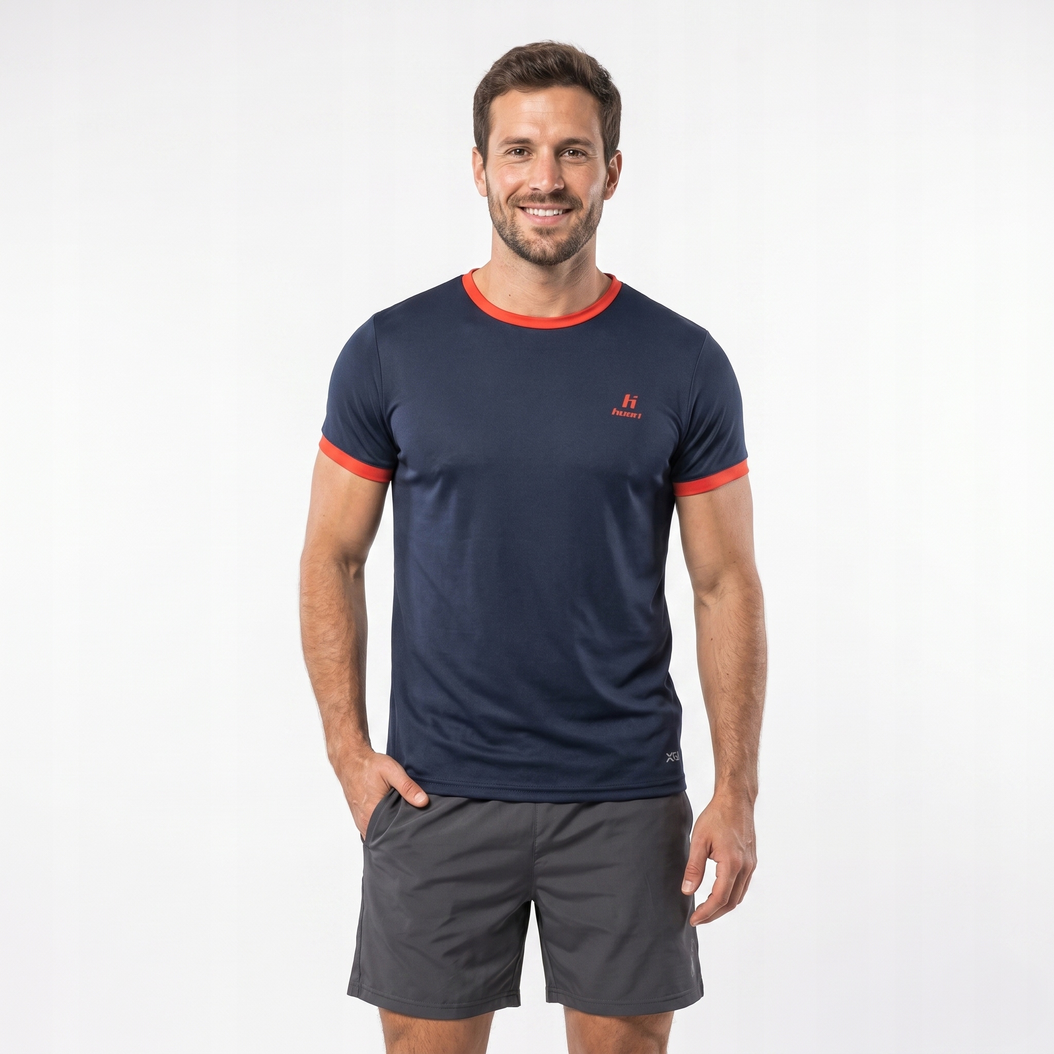 Koszulka męska sportowa granatowa Huari t-shirt treningowy piłkarski L
