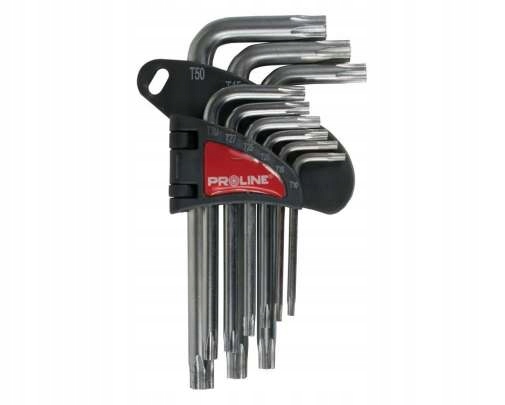 

Klucze Torx CrV zestaw 9 el. T10-T50 Proline 48339