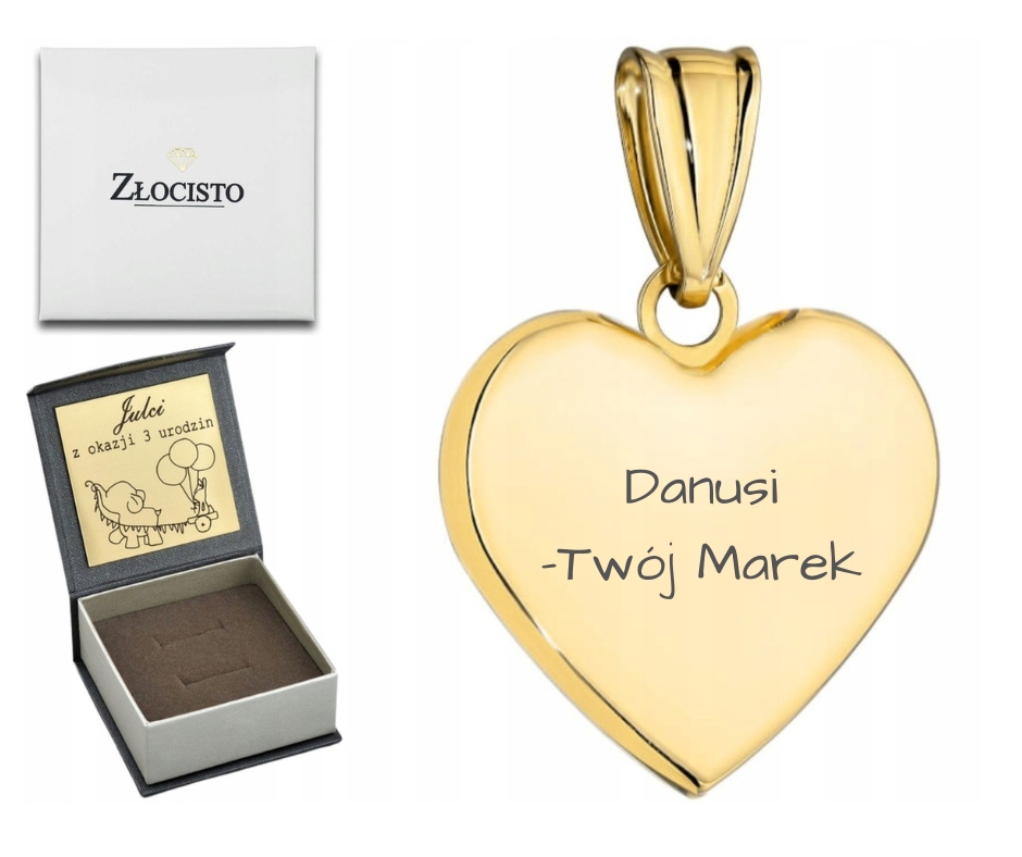 Zlatý Přívěsek Malé Srdíčko S Možností Gravírování 585 14K Dárek