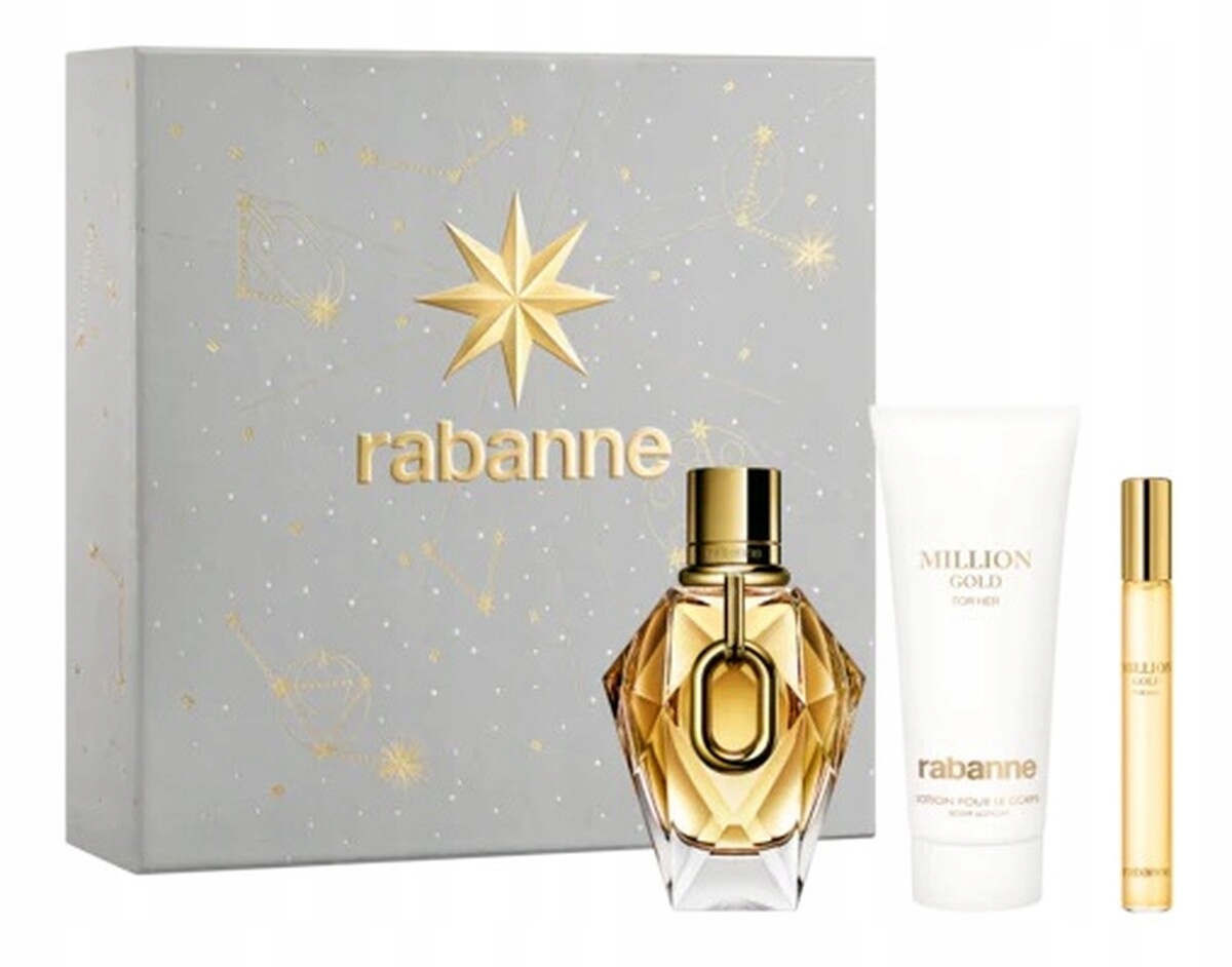 Paco Rabanne Million Gold Set parfémovaná voda 90 ml balzám 100 ml voda