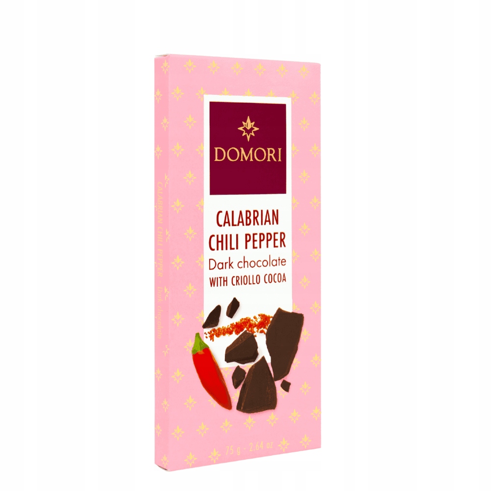 3x Domori tmavá čokoláda s chilli z Kalábrie 75 g