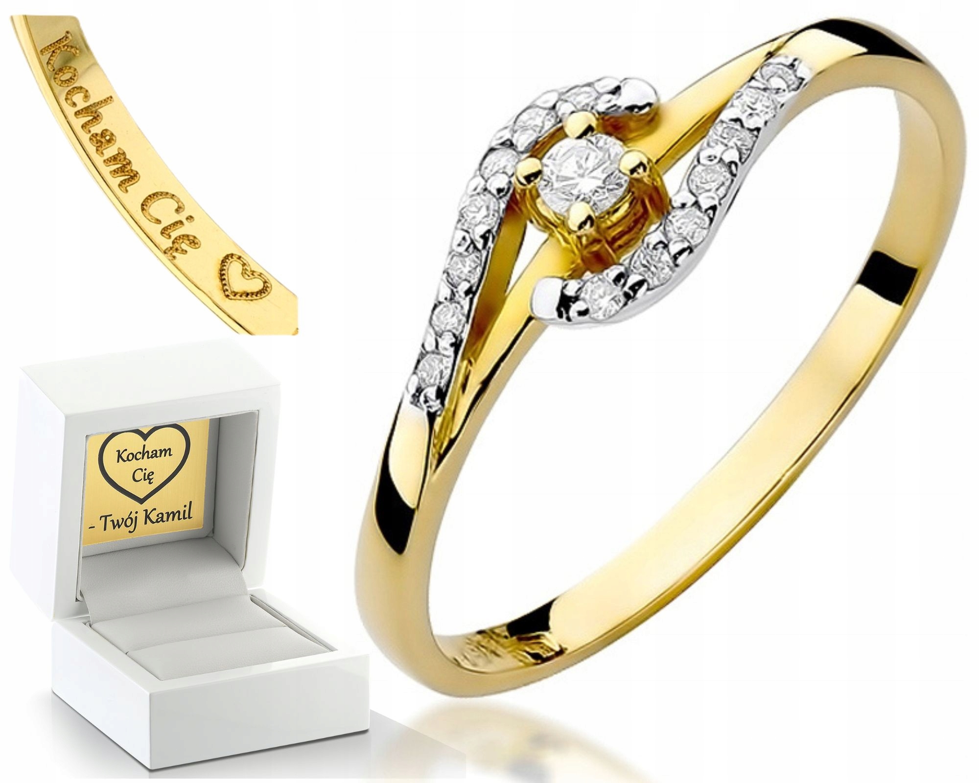 Prstýnek S Brilianty Gravírování Bonus Dárek