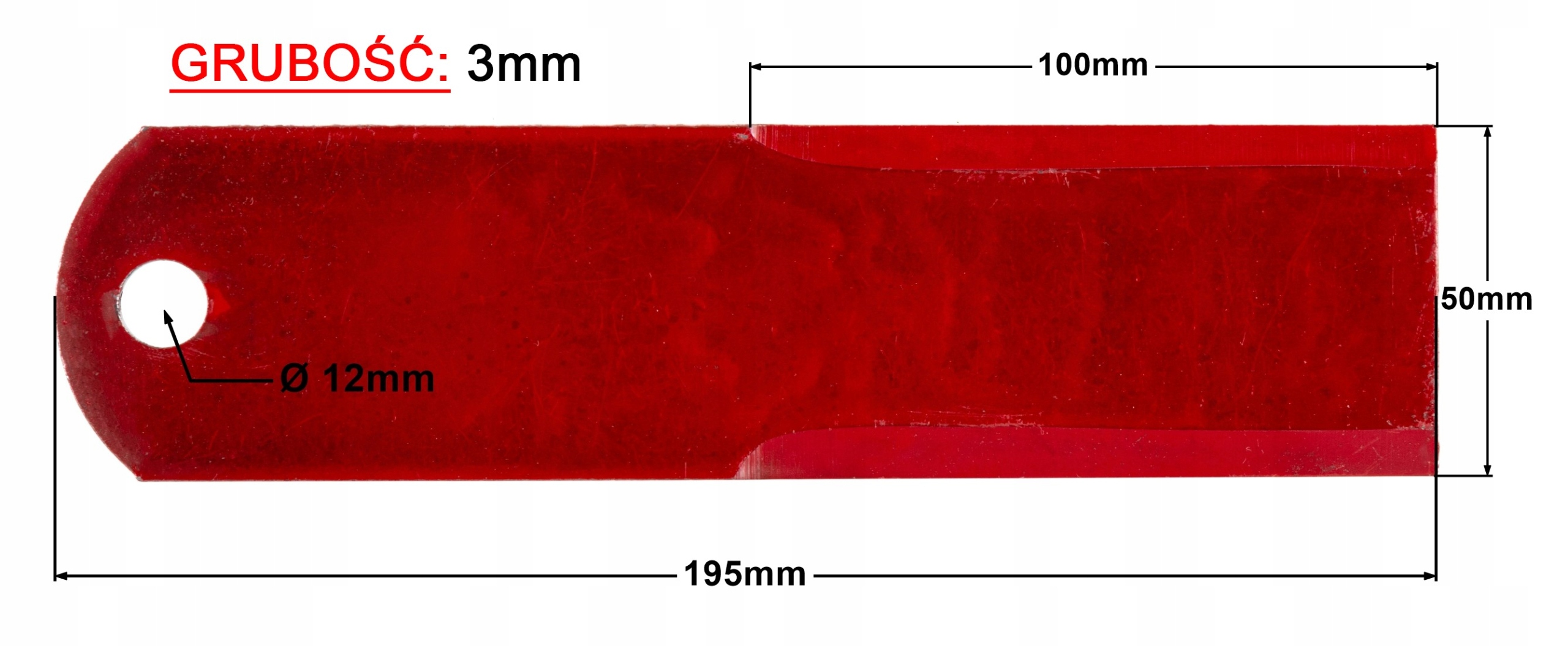Nóż sieczkarni stały przeciwtnący Claas Dominator Lexion 0600300 195x50x3 Numer katalogowy części 060030