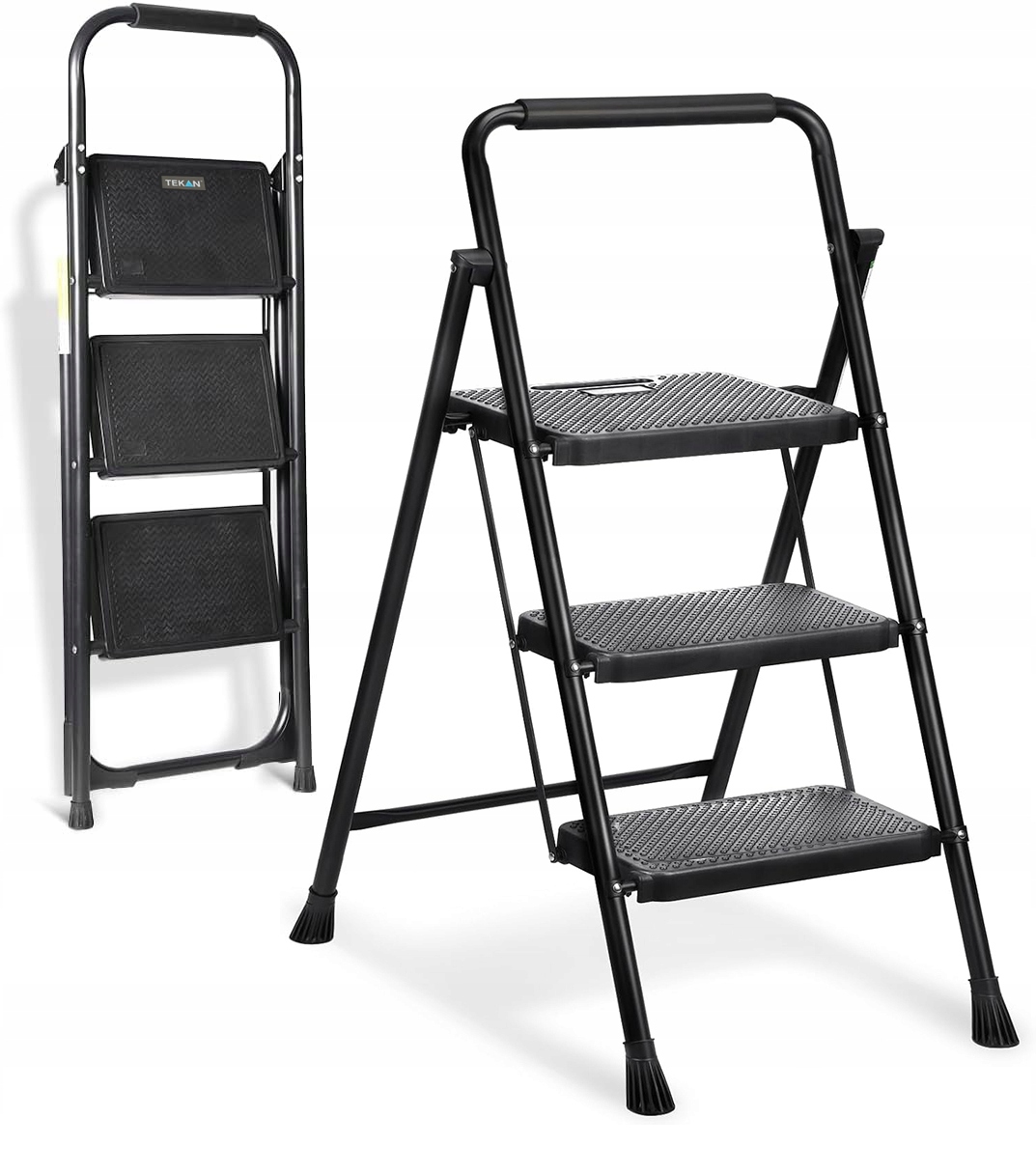 DRABINA DOMOWA BIUROWA 3 STOPNIOWA SKŁADANA LEKKA DUŻE 3 STOPNIE SCHODKI