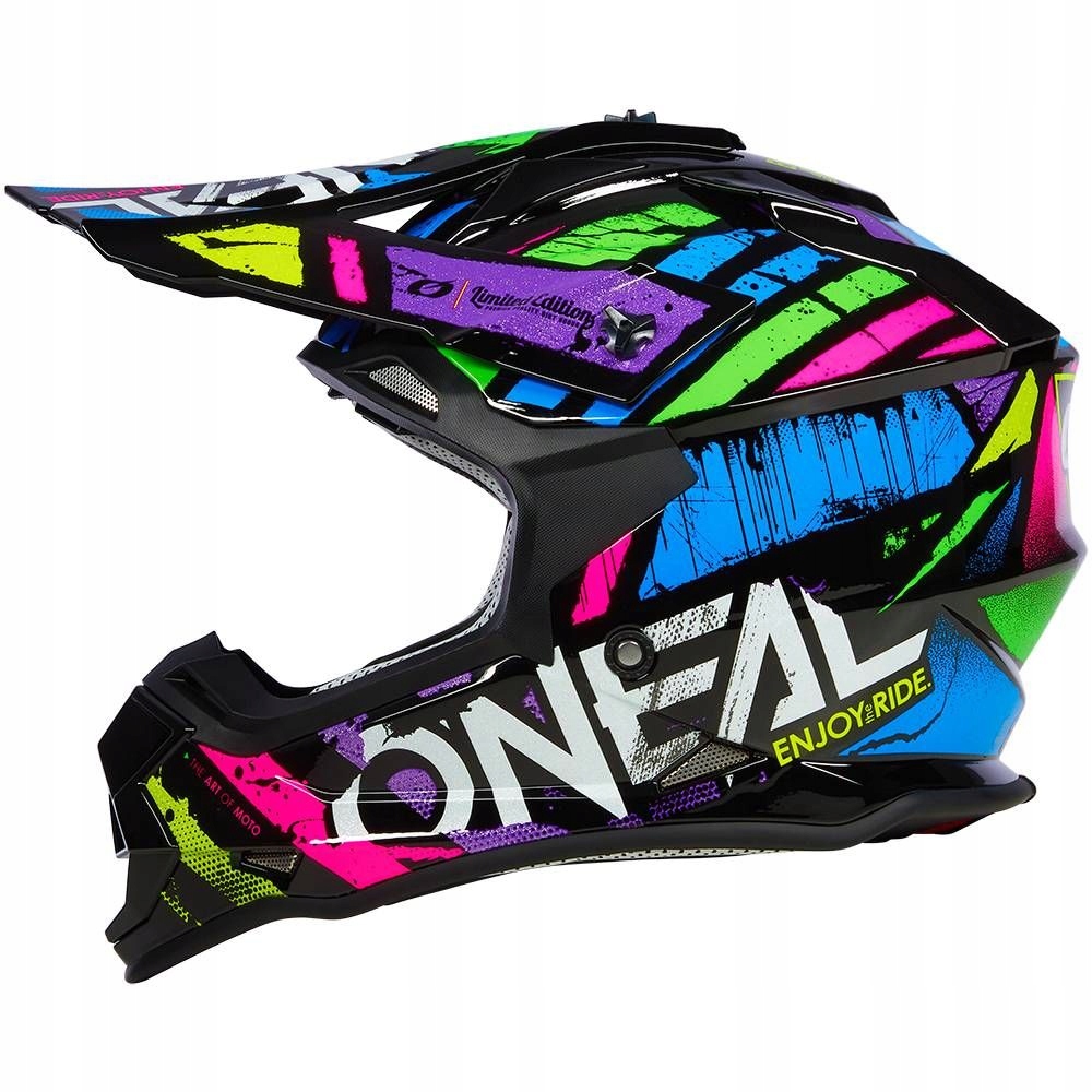 Kask z multi grafiką motocyklowy quadowy O'Neal XL Homologacja europejska ECE R22-05