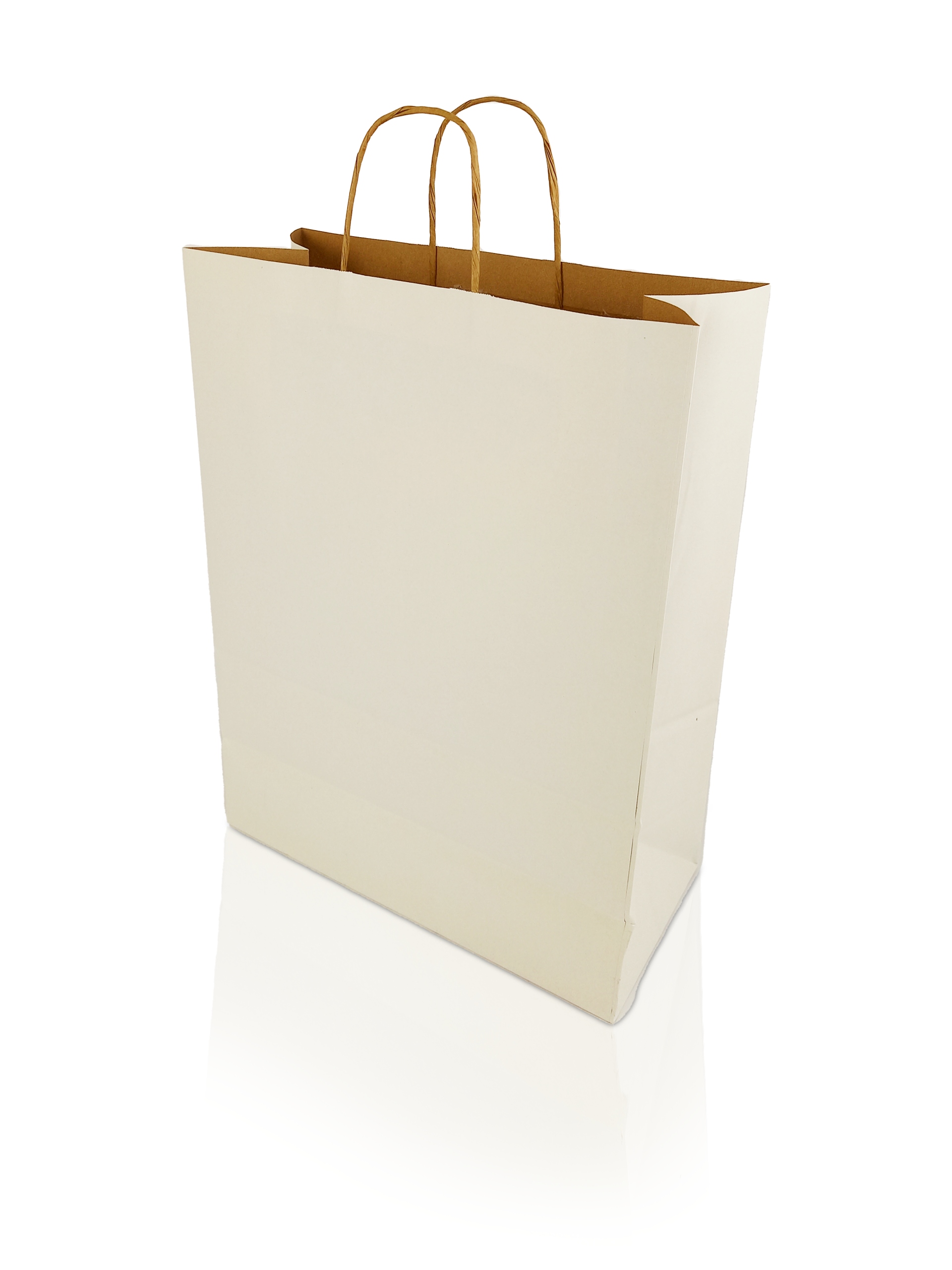 

Torba, torebka papierowa h-Green 32x42x15 cm biała