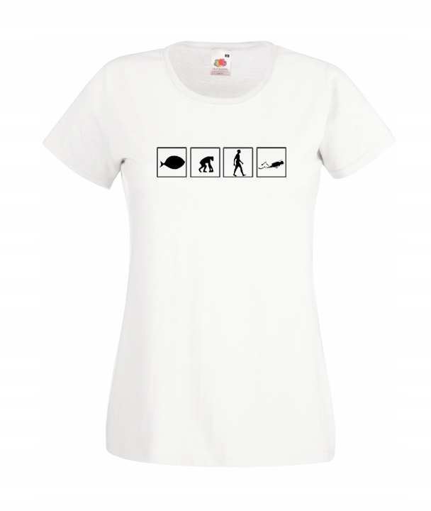 

L Koszulka Damska Nurek Nurkowanie Dive Ewolucja