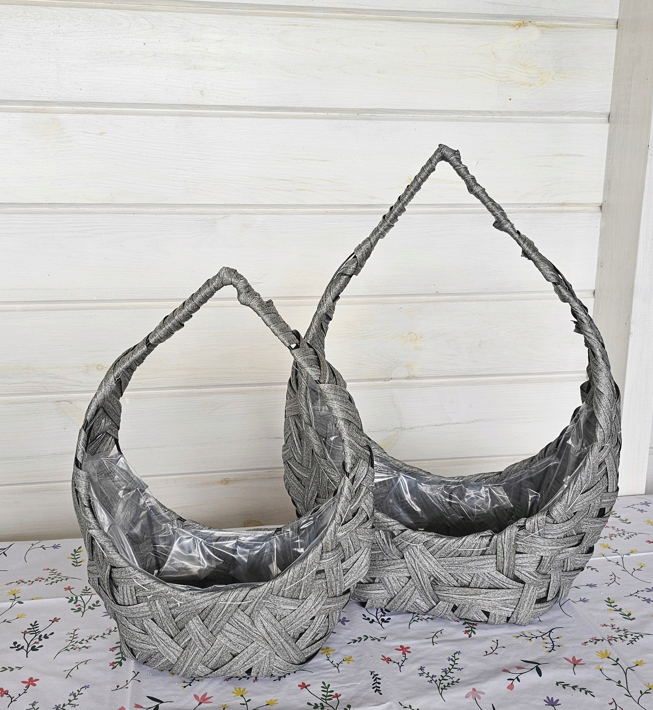 KOSZ RATTANOWY MOCNY SZARY KOSZE PREZENTOWE 38 cm S rattan Marka Madex