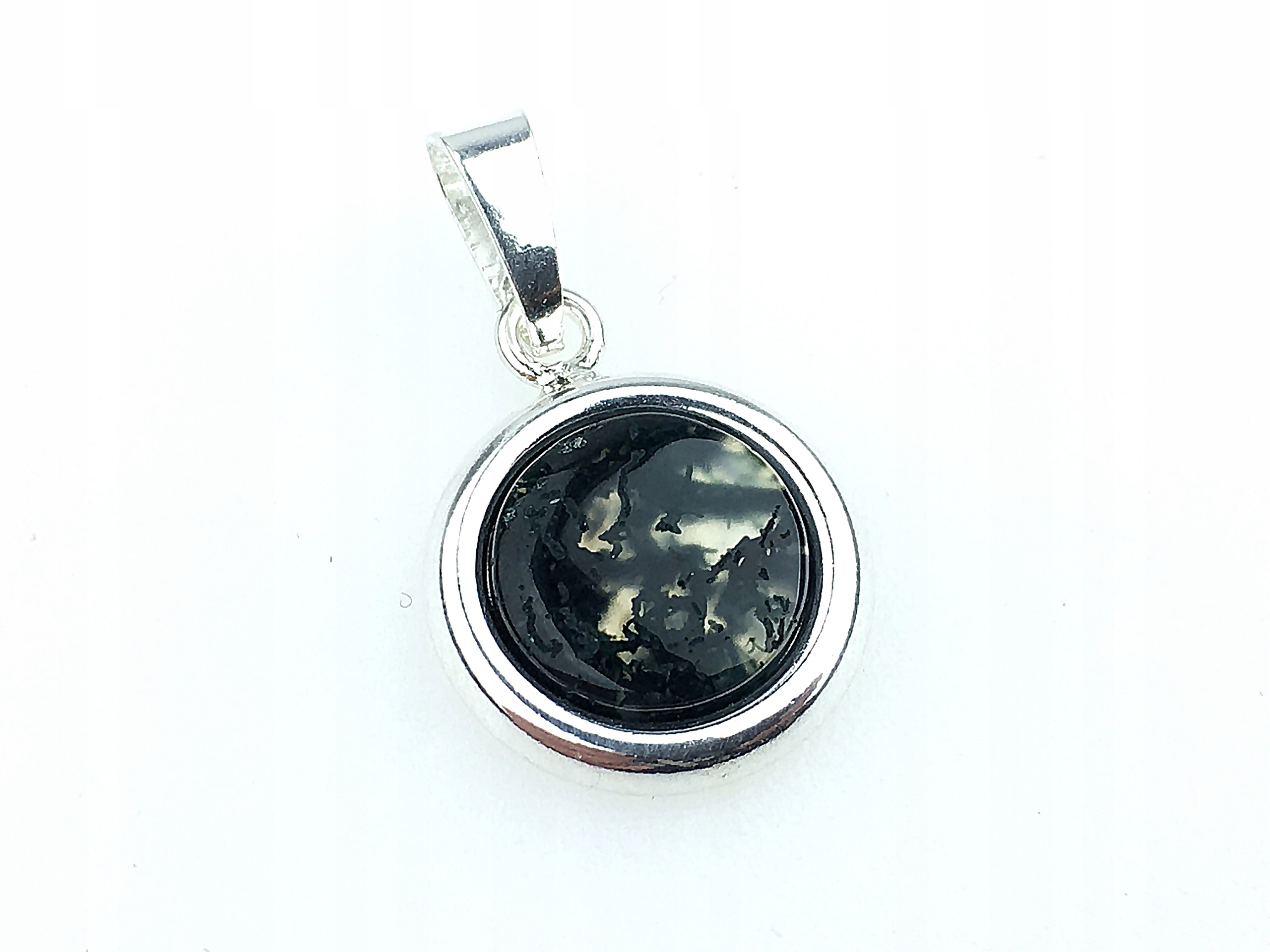 

srebrna zawieszka z kamieniem agat mszysty pr.925