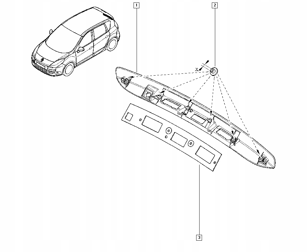 ORYGINALNA USZCZELKA BLENDY DACHOWEJ RENAULT SCENIC III OE 849F31909R