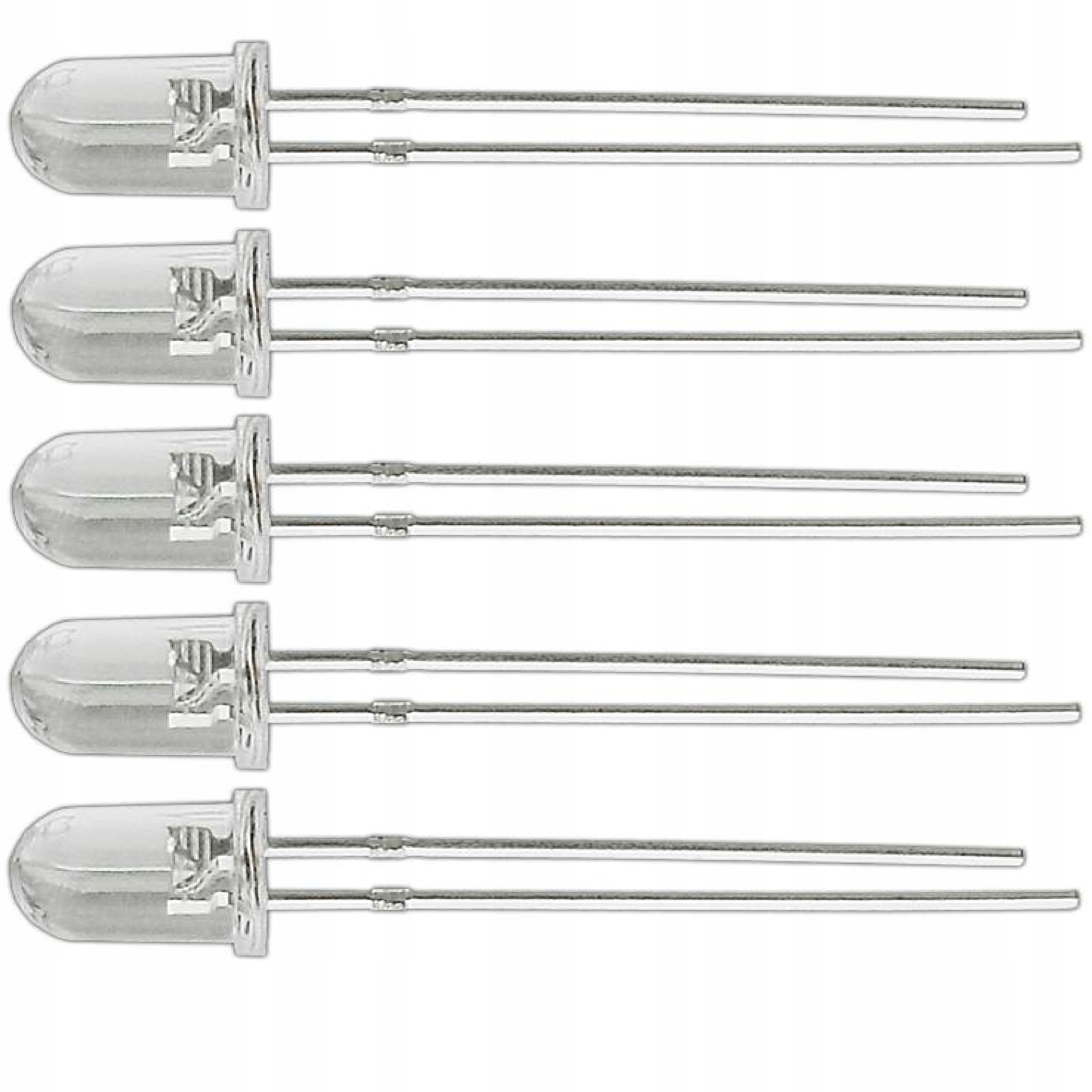 dioda Led 3 mm T3 R3 do licznik zegar pokrętło deska itp 12v zielona 5 Szt