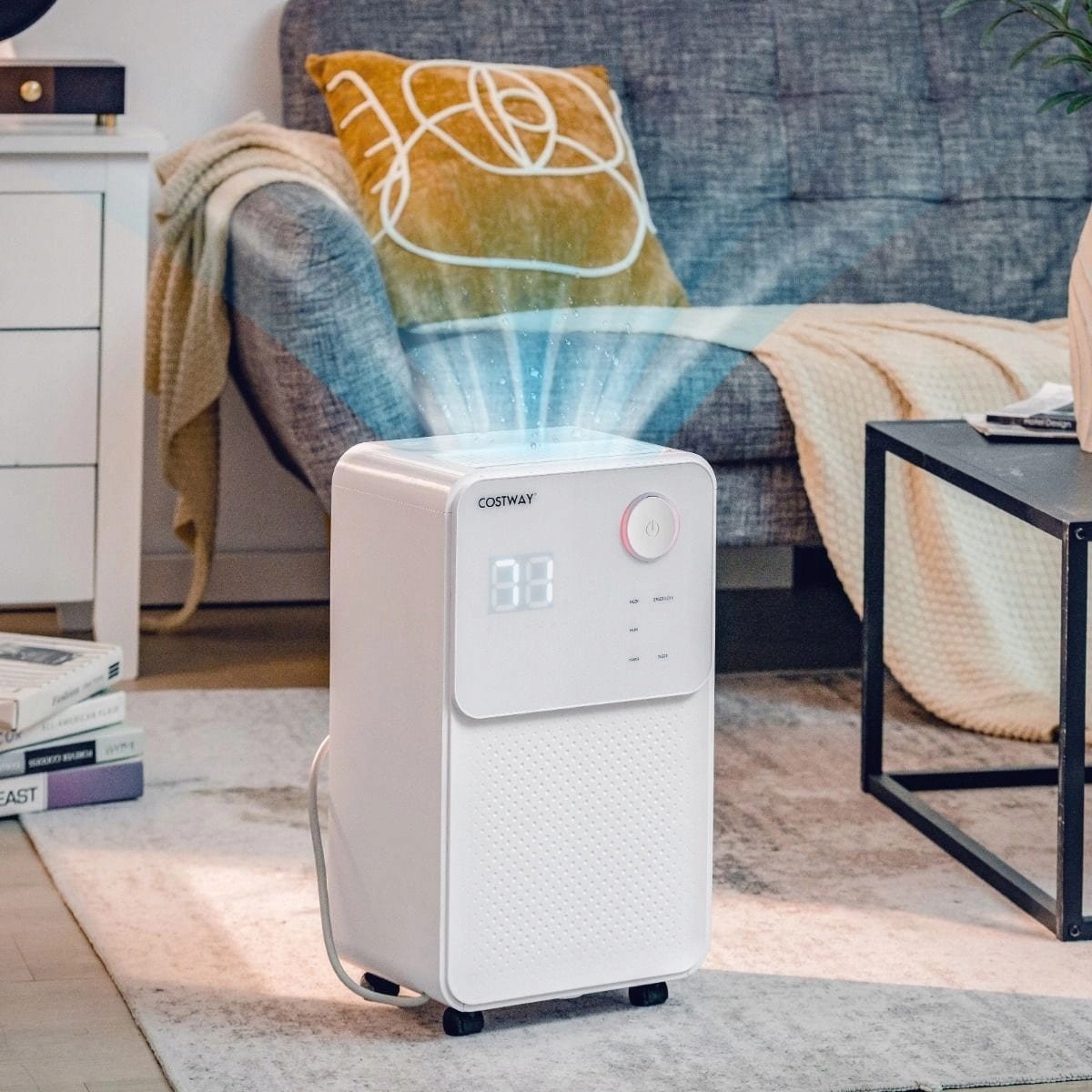 Osuszacz ze zbiornikiem 2L NA KÓŁKACH TIMER FILTR Kod producenta ES10104DE-WH