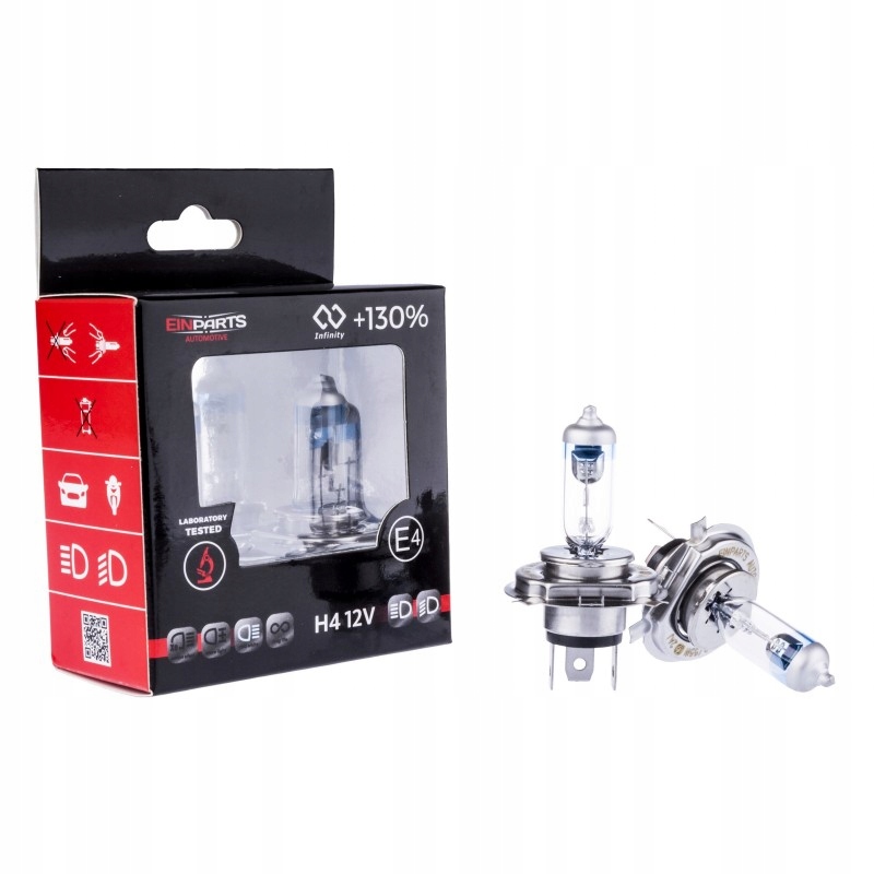 

Żarówki H4 55 W 12v +130% EinParts EPB46K 2 szt.