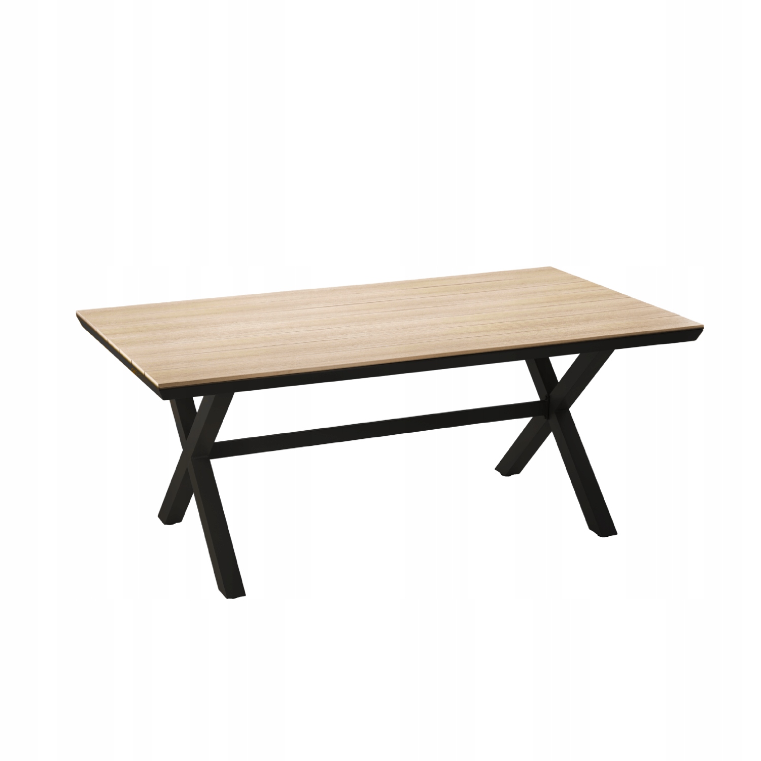 Záhradný Hliníkový Stôl Na Terasu S Doskou Polywood 180 x 100 x 75 CM Šedý