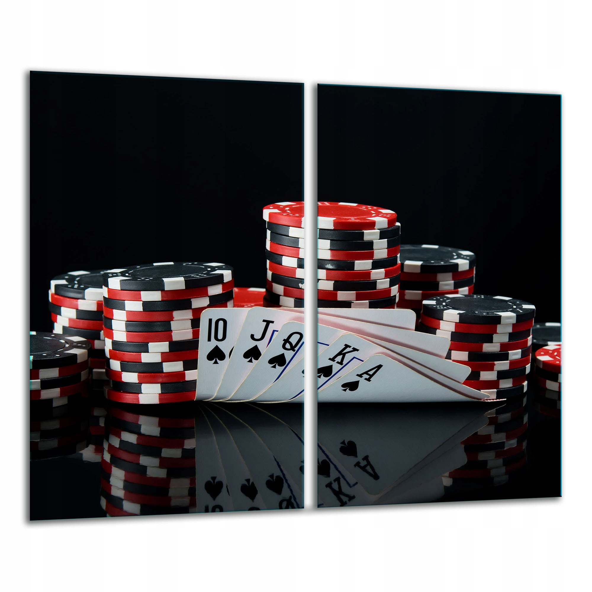 7v1 Skleněná Krájecí Deska 2x 30x52 Poker