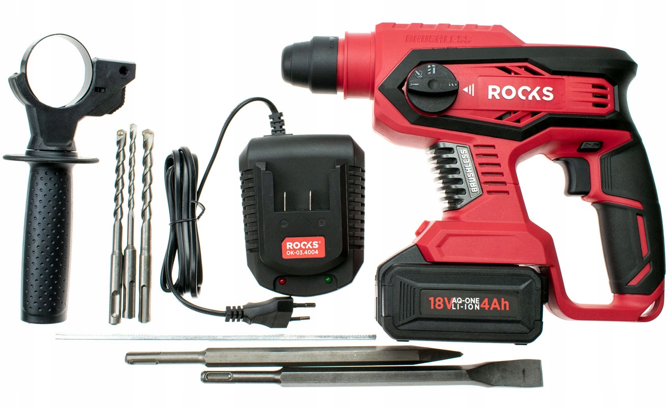 MLOTOWIERTARKA SDS PLUS ROOKS 18V 4A LI On HQ Power 0 W