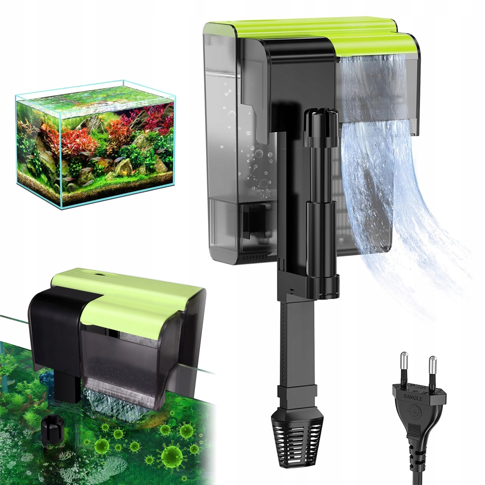 Levně Zelený Vnější Akvarijní Filtr S Ventilem Pro Kontrolu Průtoku