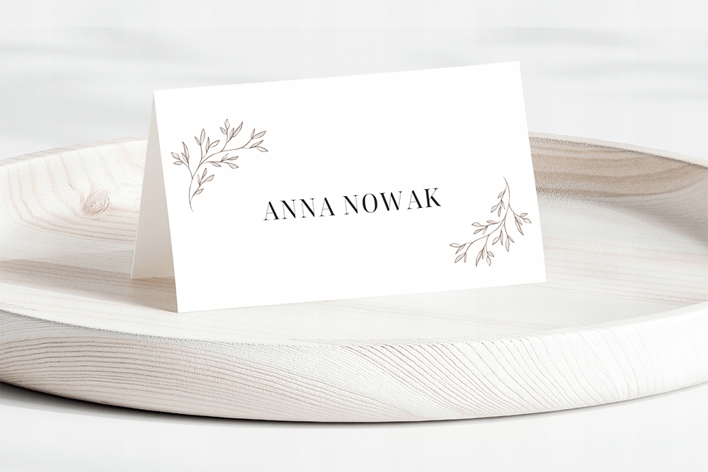 Winietki ślubne minimalistyczne kwiaty eleganckie 10 szt. Marka bez marki