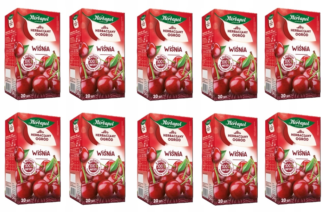10x 54g Herbapol Herbaciany Ogród wiśnia Karton
