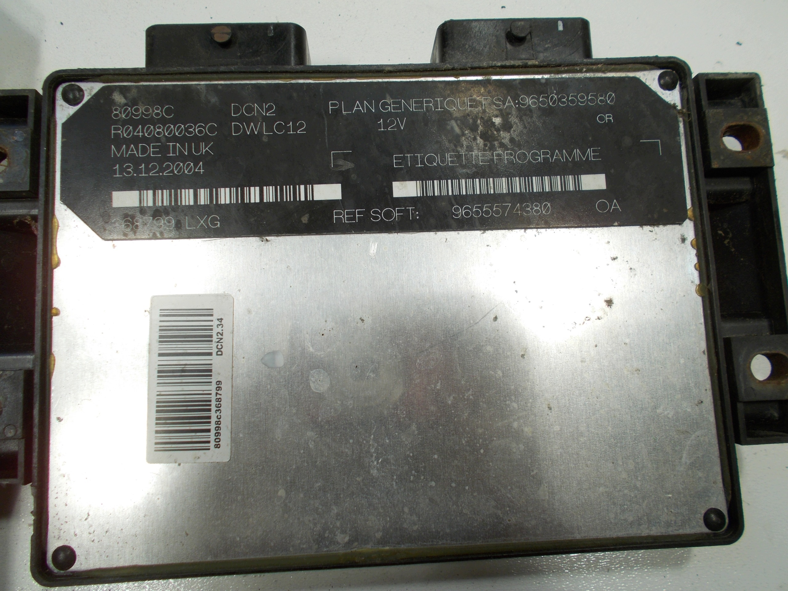 Montaggio IMMO computer PARTNER e BERLINGO e 1,9 D. 9650359580 9655574380