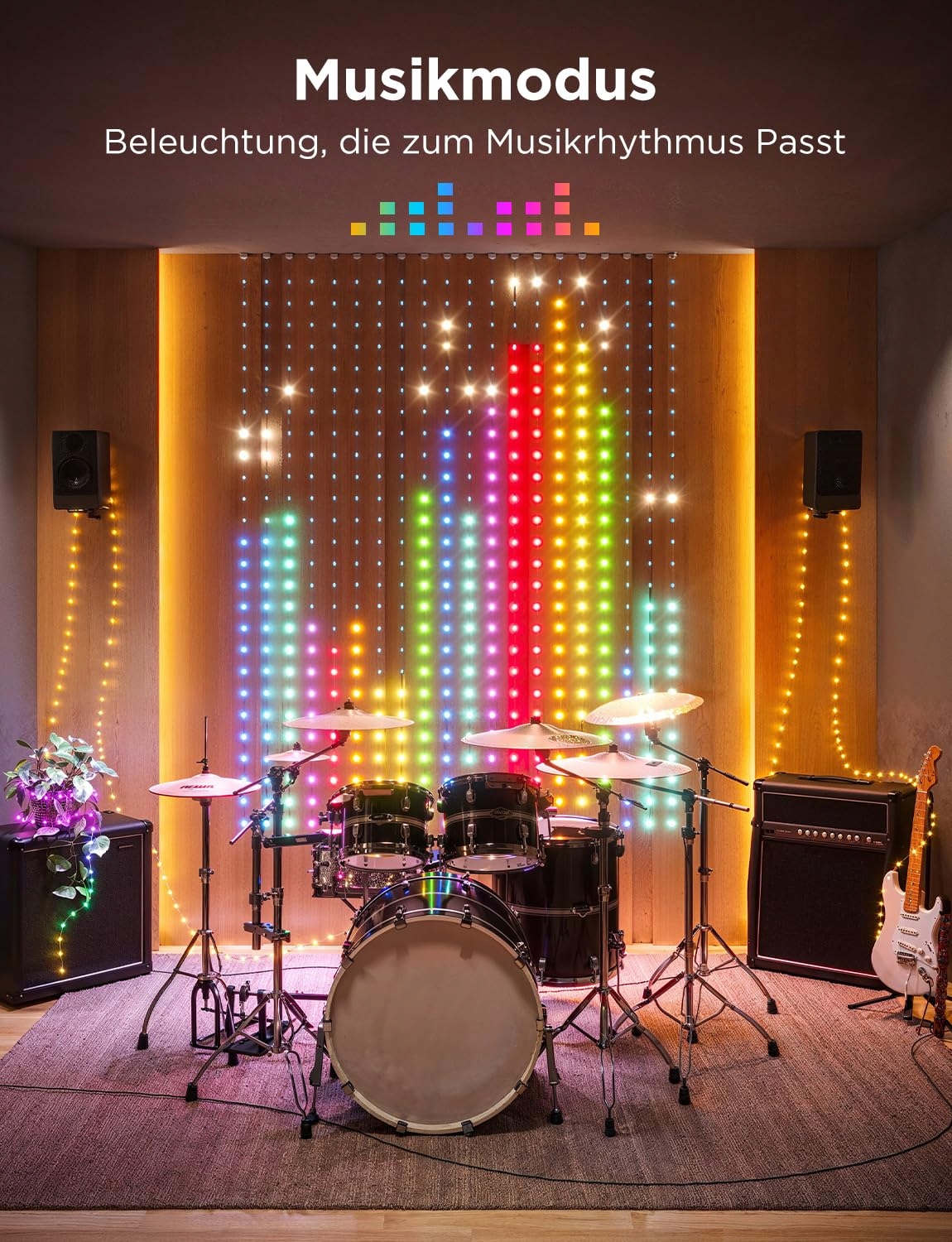 GOVEE Girlanda Kurtyna Świetlna Lampki LED 86 Trybów Alexa 15x2m — miniatura 6