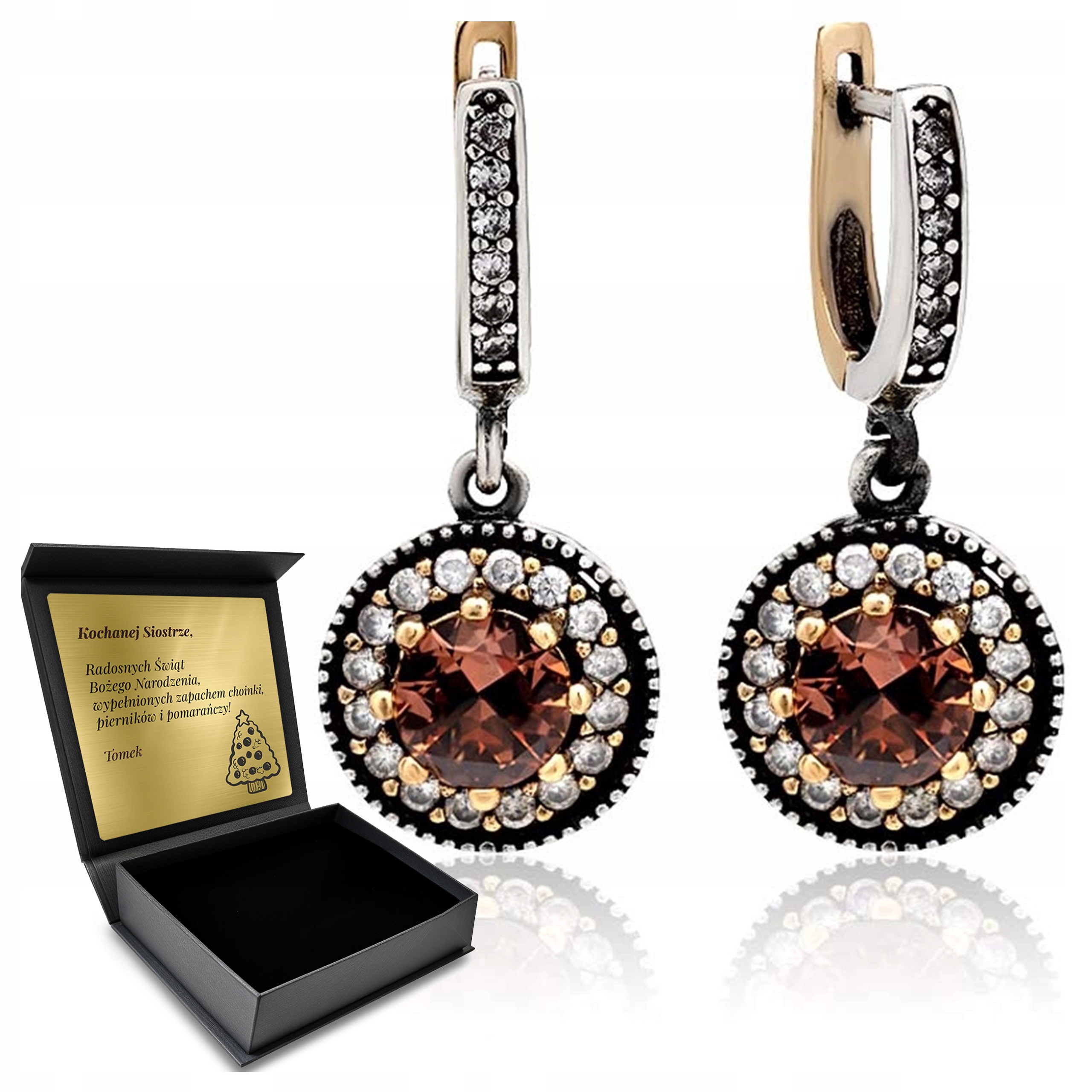 Stříbrné Náušnice Něžné, Krásné, Gravírováno Gravírování , Které Mění Barvu