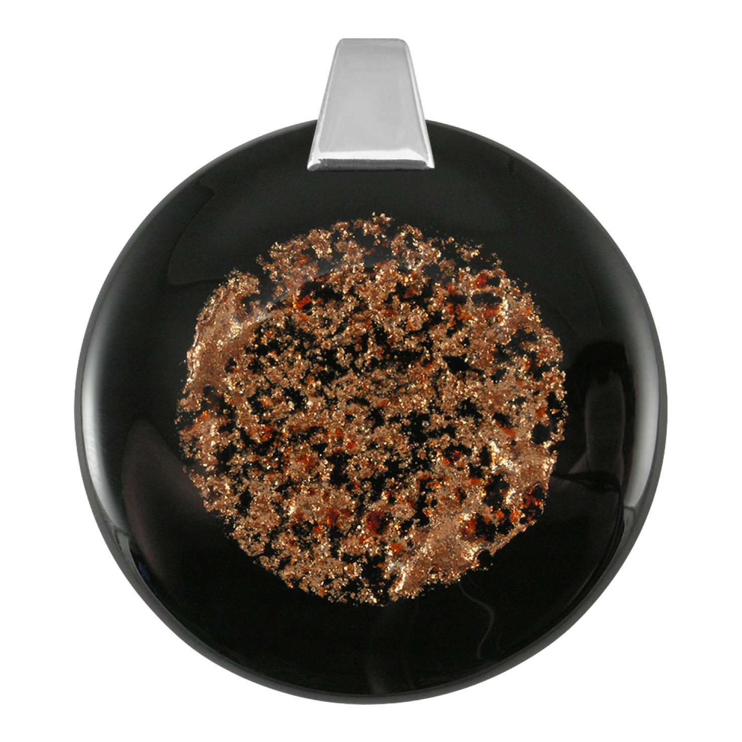 Dámský přívěsek Harf černé sklo murano kolečko