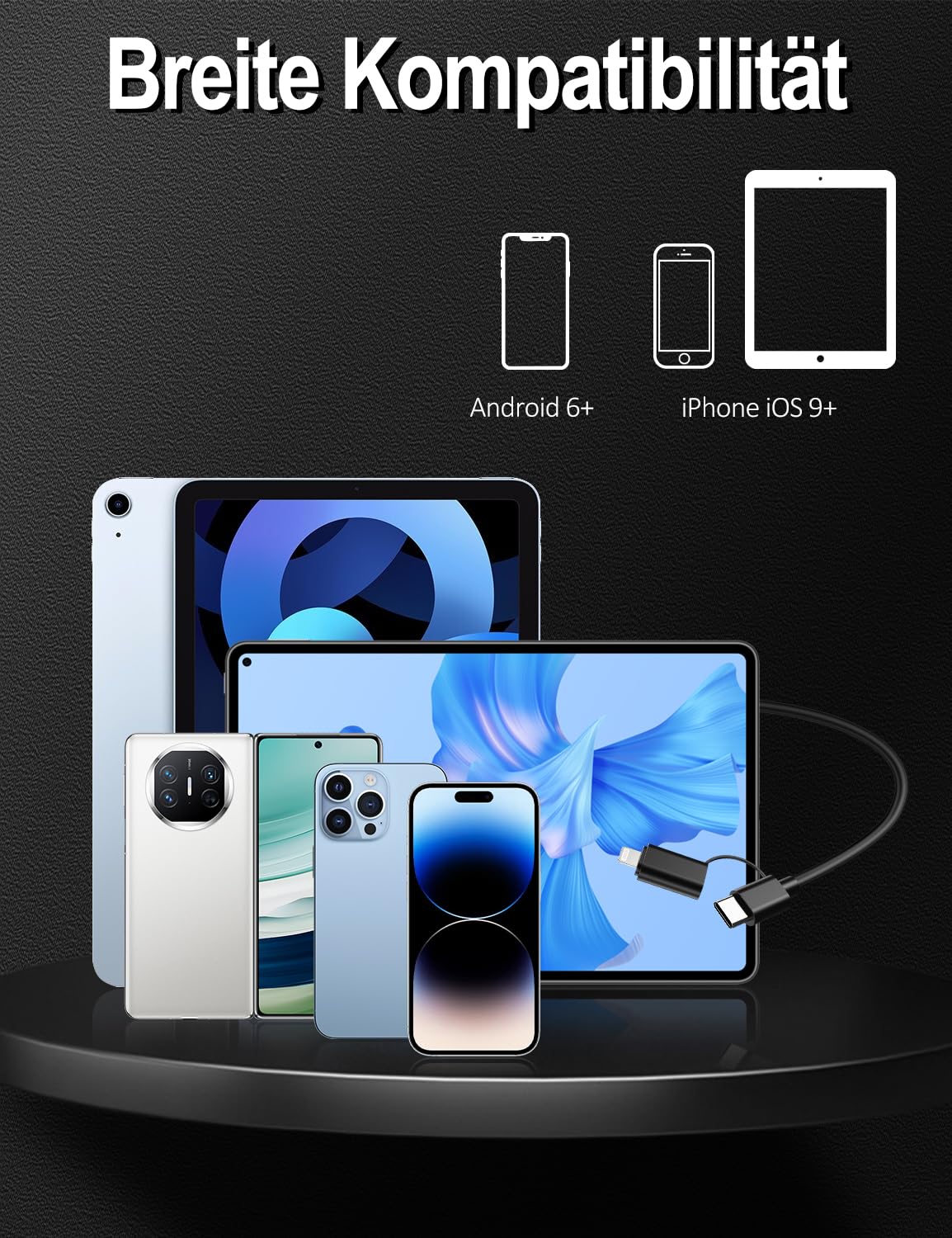 FERDIIZ Kamera Endoskopowa 1920P HD LED Wodoodporna IP67 Android iOS 5m — miniatura 9