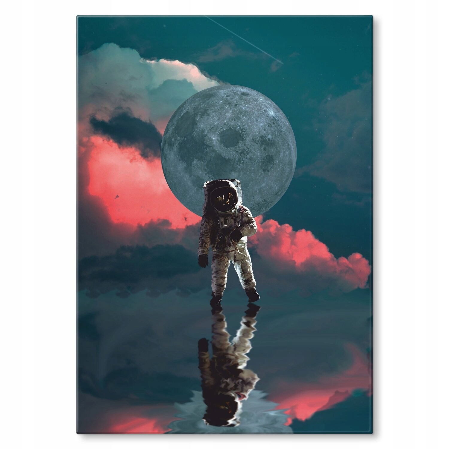 Kovový plakát Astronaut mirror Dárek 30 x 42 cm
