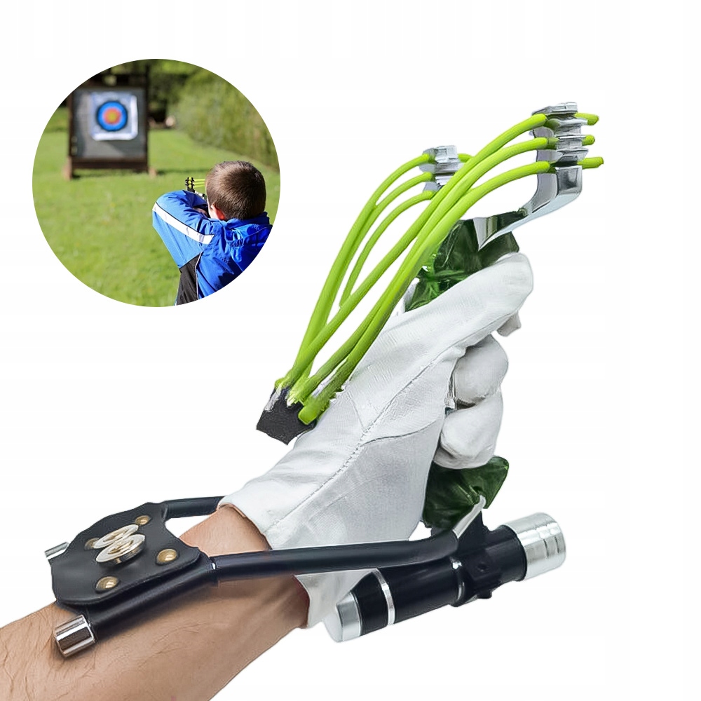 Prak s laserovým zaměřovačem 100 kuliček, gumový pásek silný pro lov