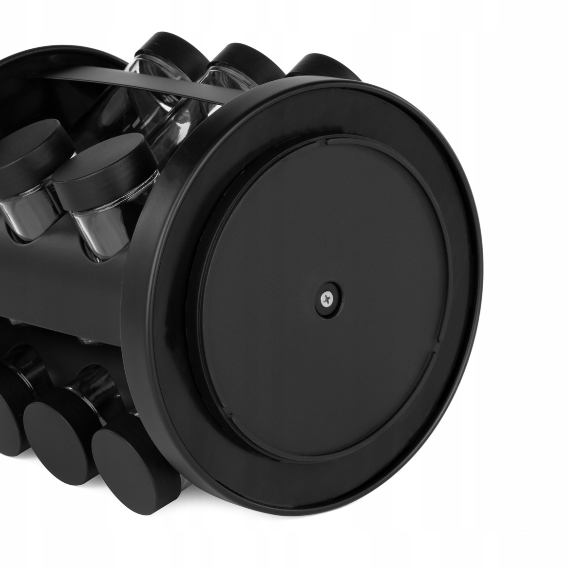 PRZYPRAWNIK STOJAK NA PRZYPRAWY OBROTOWY 20 SŁOIKÓW + NAKLEJKI Materiał wykonania metal