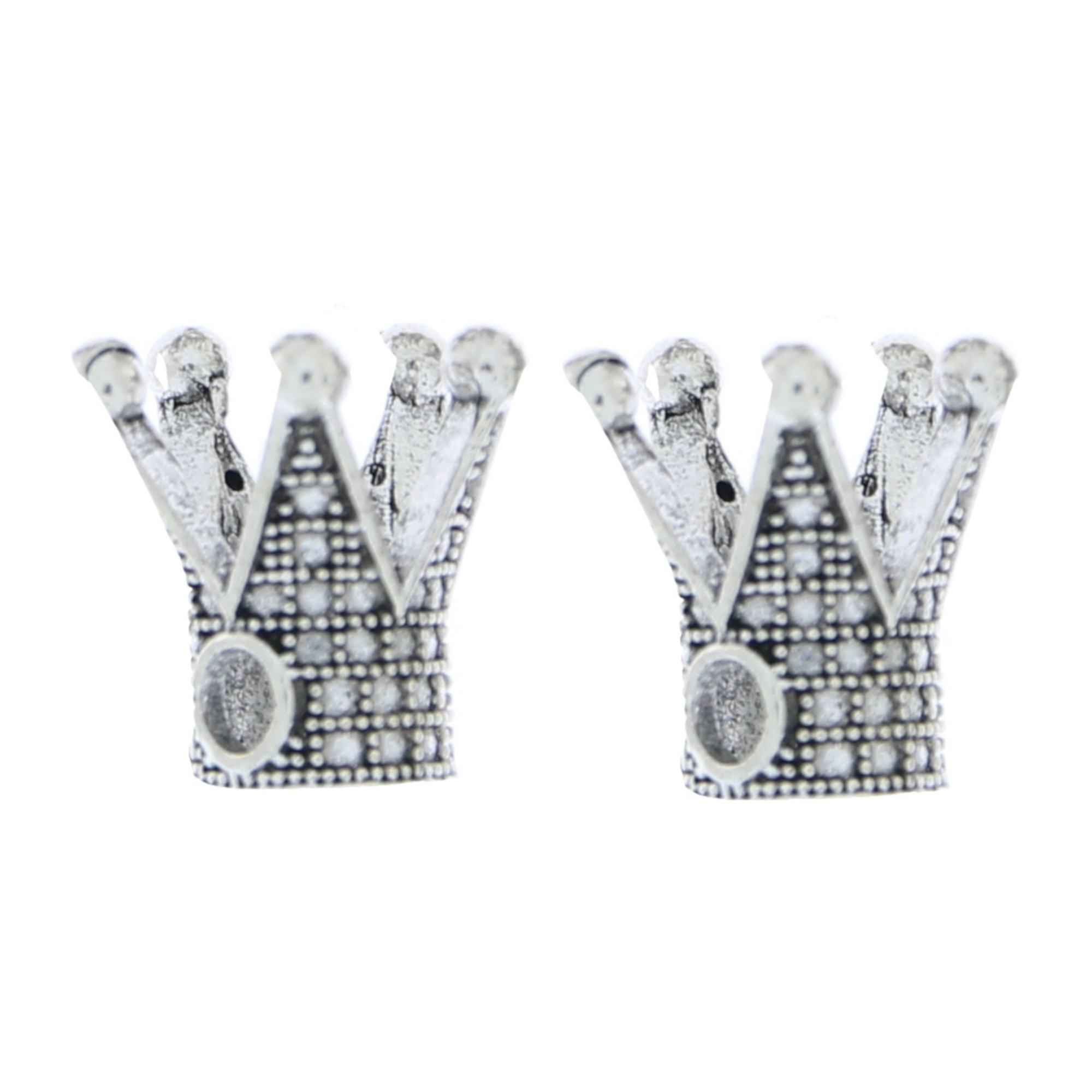 Przekładka Korona Silver 12.5x12mm 2szt