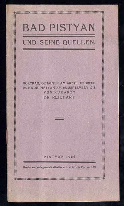 Bad Pistyan und seine Quellen 1926