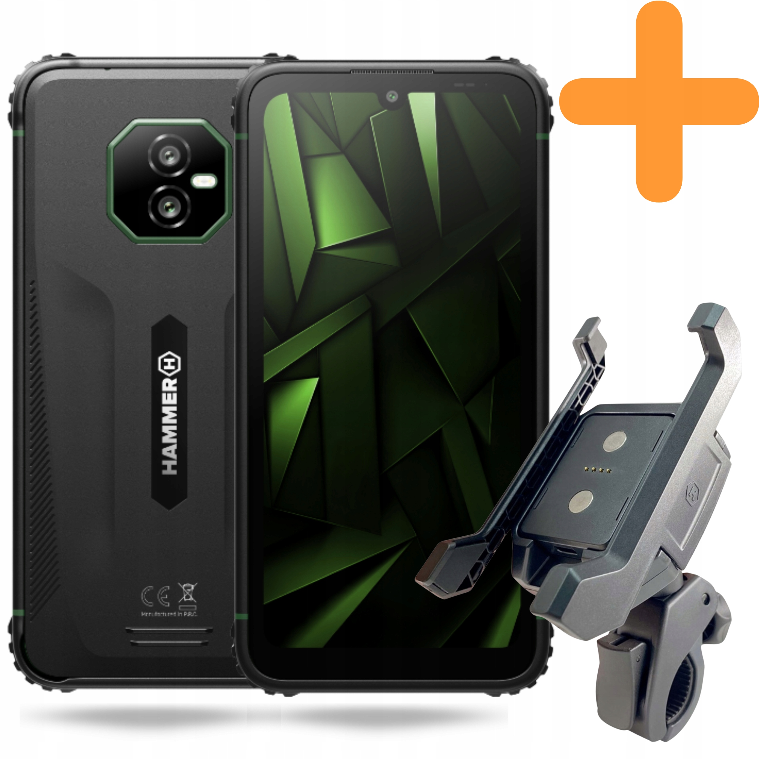 Smartfon Hammer Ranger 4G Lte 14/128 Gb Pancerny Wodoodporny Uchwyt Zestaw