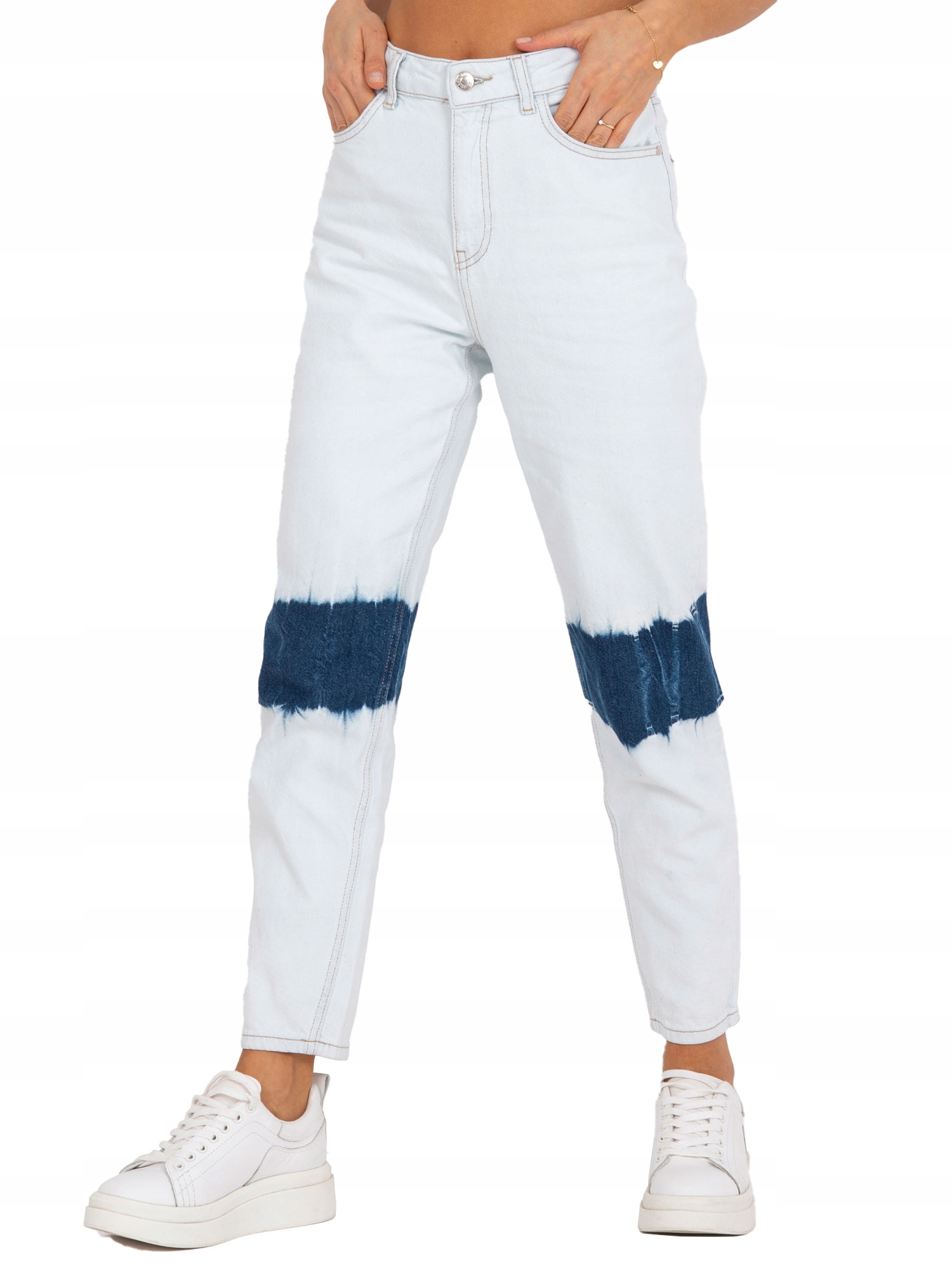 

Jeansy damskie z wysokim stanem Boyfriend - 44