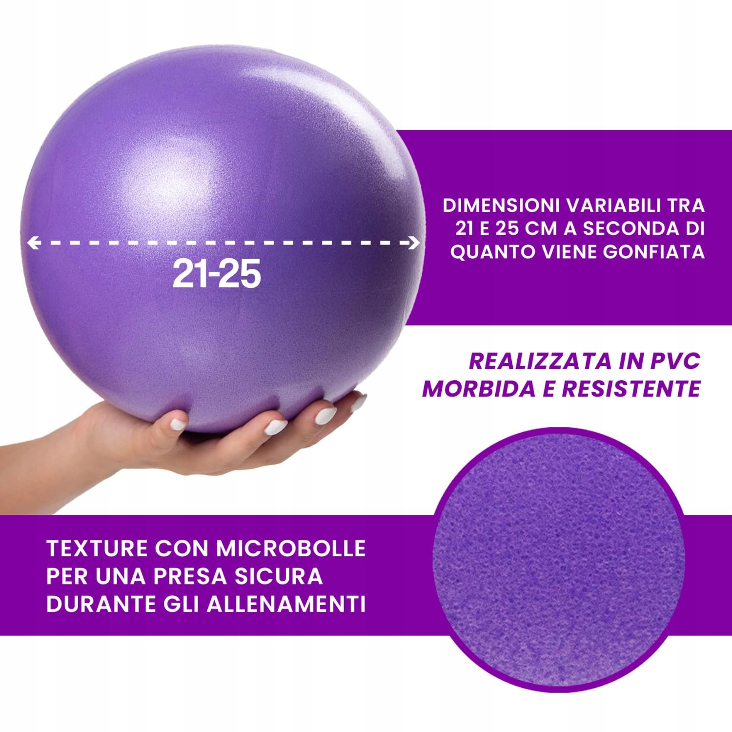 CHEEKY PRICE Piłka Fitness 21-25 cm Do Jogi Pilates PVC Antypoślizgowa — miniatura 3