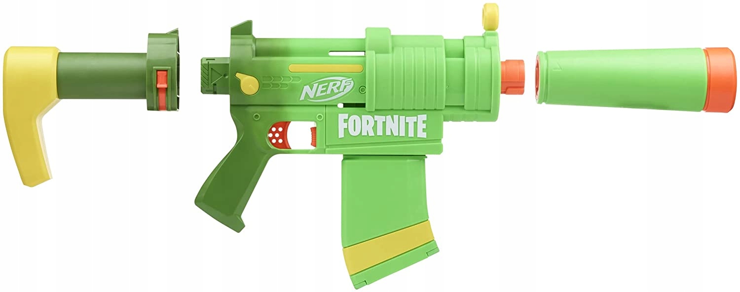 PISTOLET NERF FORTNITE SMG-ZESTY ELITE 4W1 ZESTAW+ MAGAZYNEK+ 30 STRZAŁEK Materiał plastik inny
