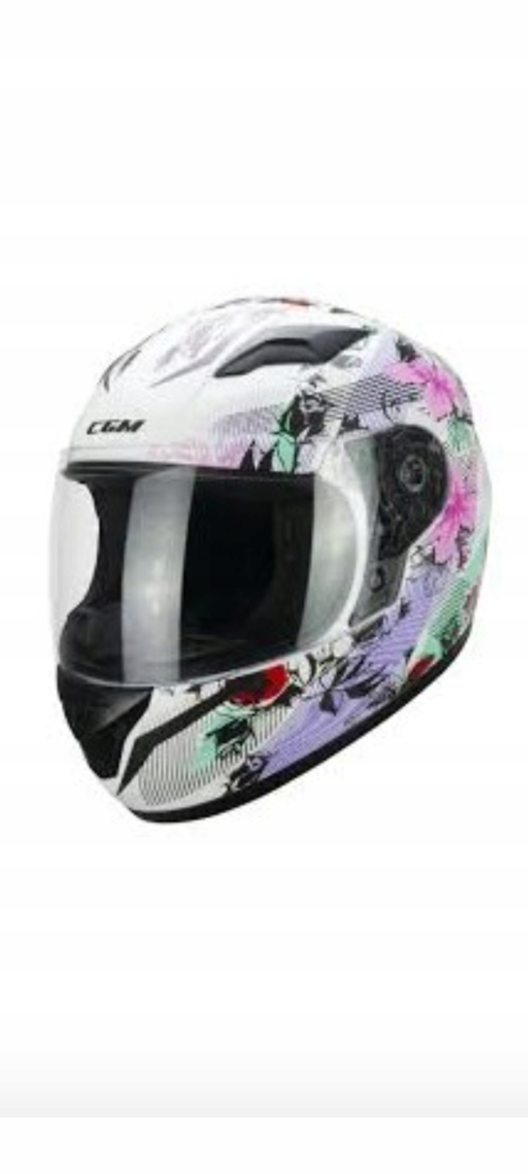 Kask integralny Cgm Junior 265s Lucky Music Bialy Rozowy YXL 53/54