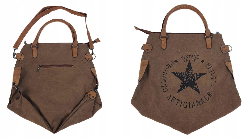 

Torebka Gwiazda Vintage Worek Shopper Bag Torba XL