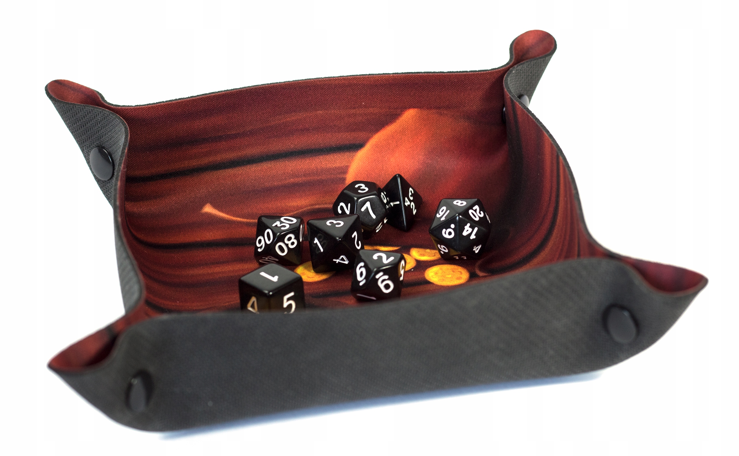 CZARNY ZESTAW 7 KOŚCI KOSTEK RPG Producent Besglo