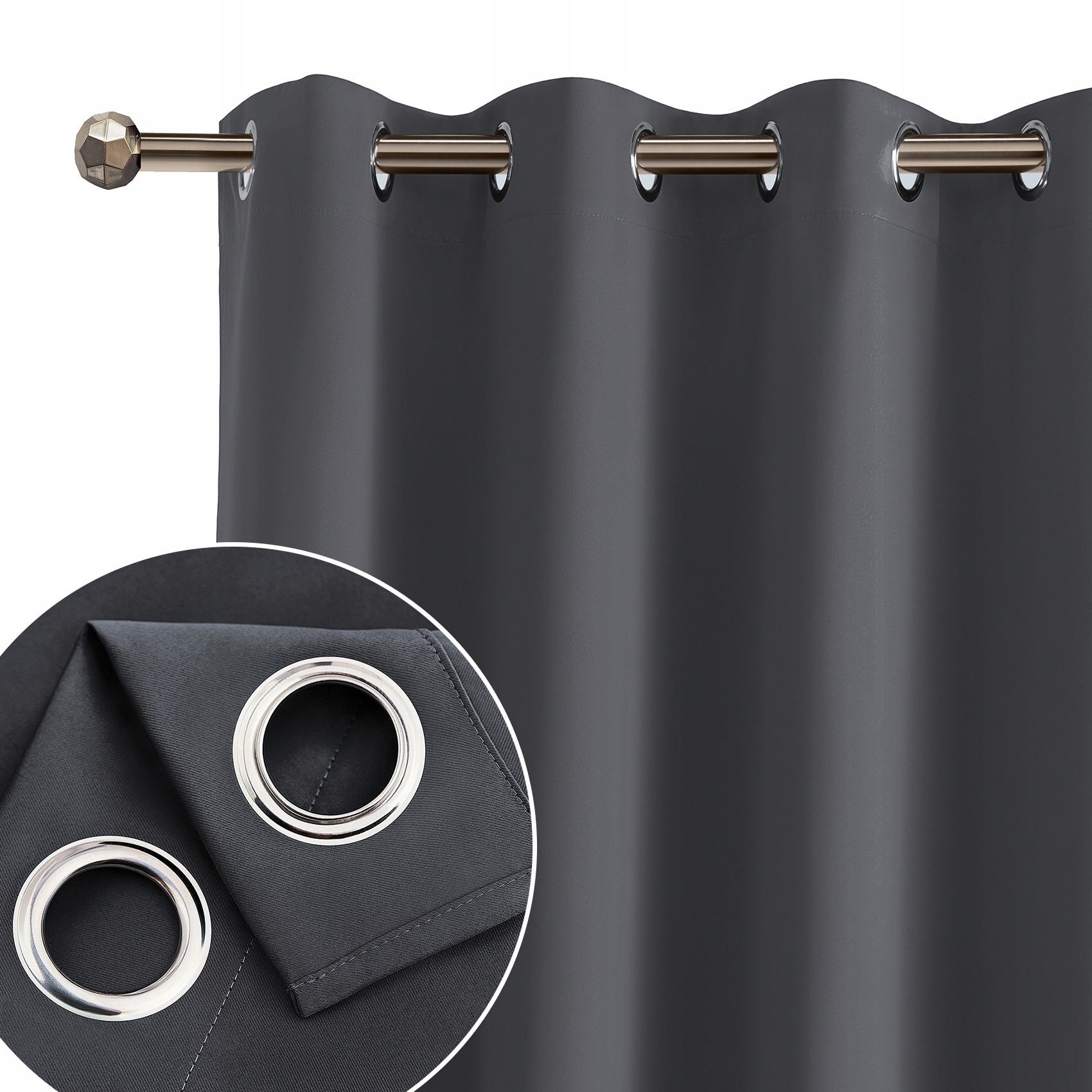 Zatemňovací závěs připravená na průchodkách 180x280 Laurel šedá tmavá