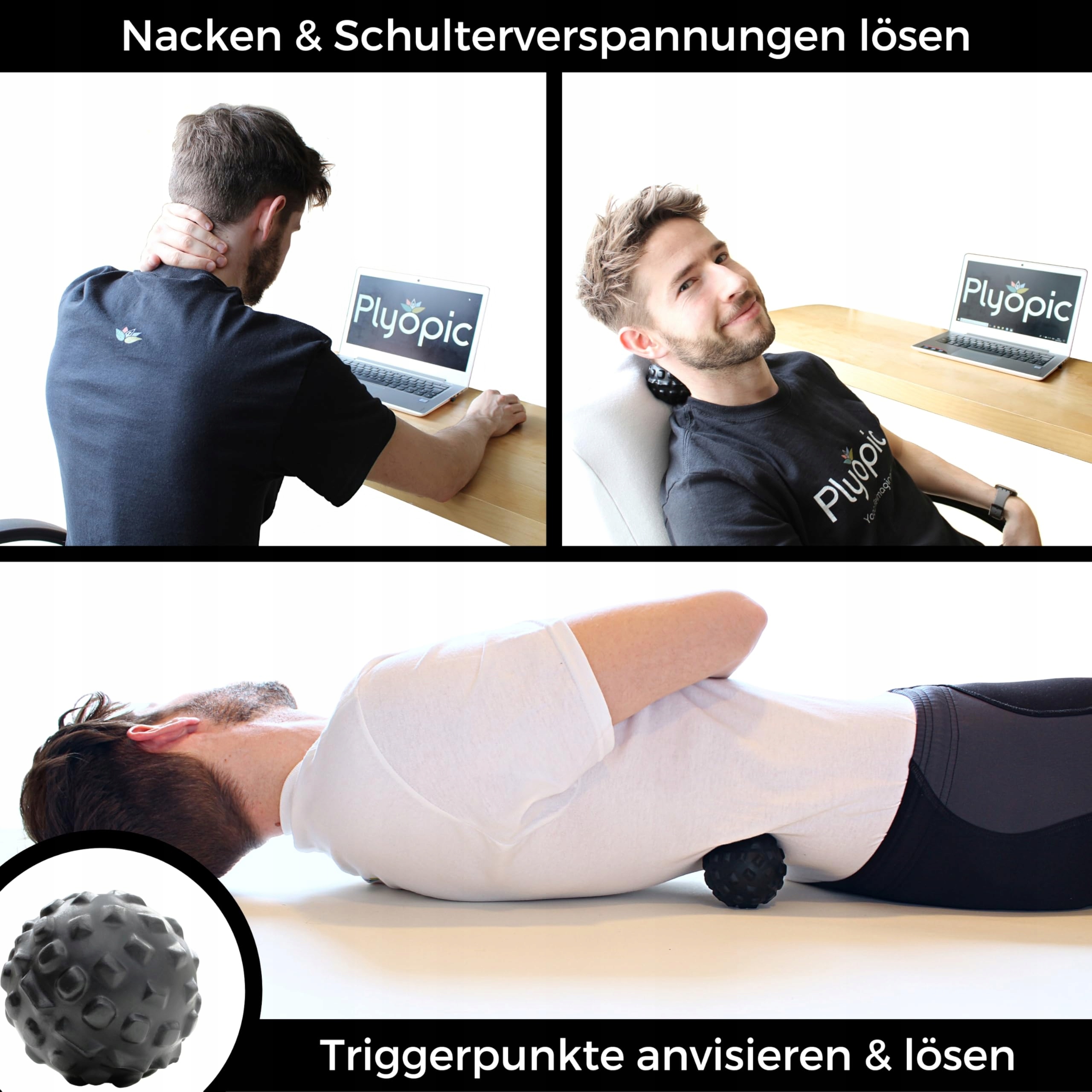 PLYOPIC Zestaw Piłek Do Masażu Fascia Triggerpunkt Igel Do Samo i Stóp — miniatura 6