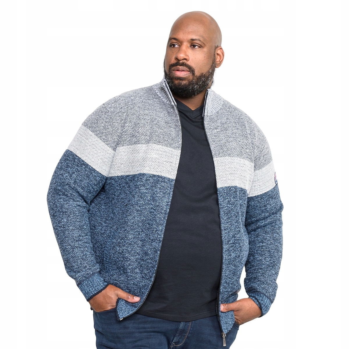 

Sweter męski duży stójka zamek Duke Westbury 3XL