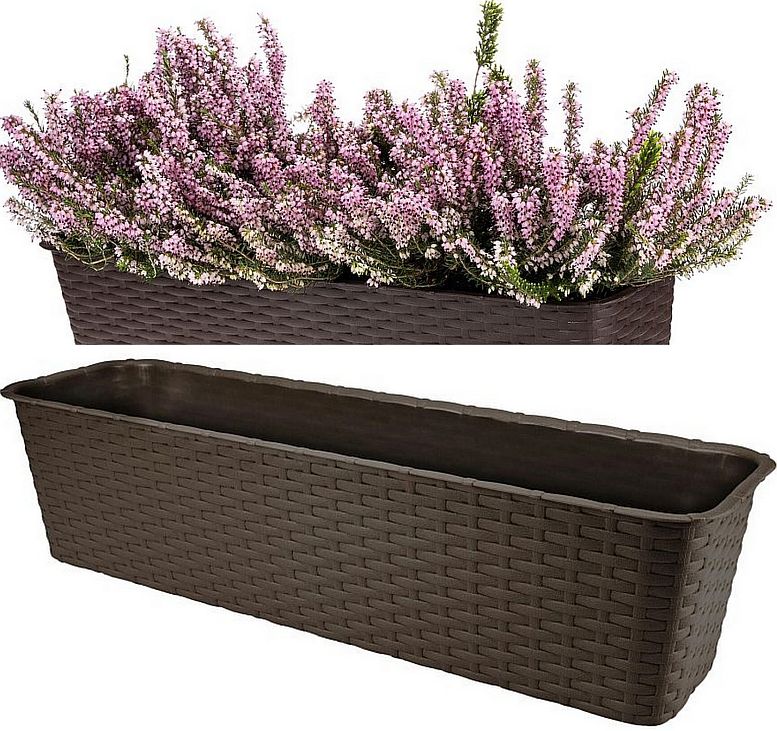 

Skrzynka Balkonowa Doniczka wz.ratan 60cm Brąz