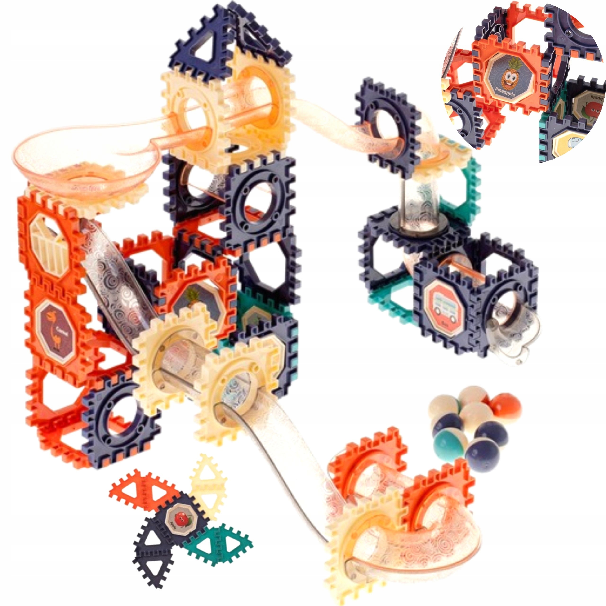 

Duże Klocki Konstrukcyjne Tor Kulkowy Zestaw