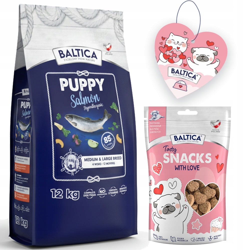 Baltica Puppy Salmon Hypoallergenic M/L 12KG Szczenięta Duże Rasy Bez Zbóż