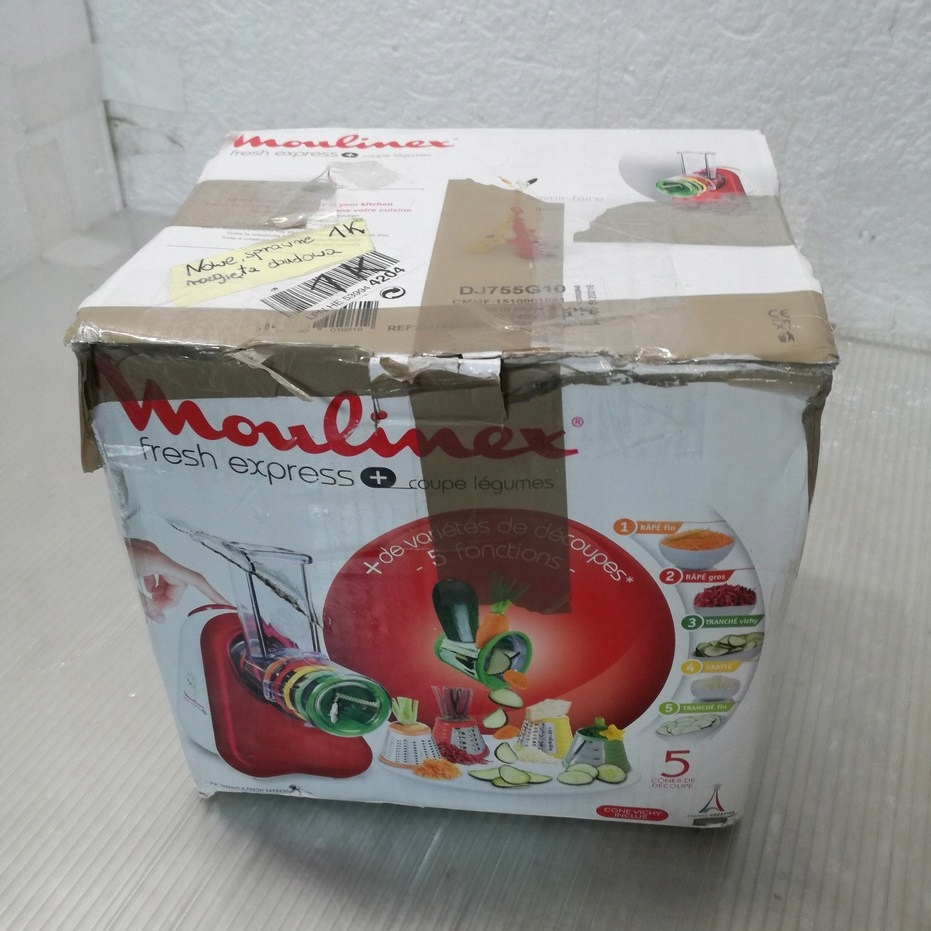 MOULINEX DJ756G Fresh Express Plus Krajalnica Do Warzyw 200W Czerwono-Biała — miniatura 14