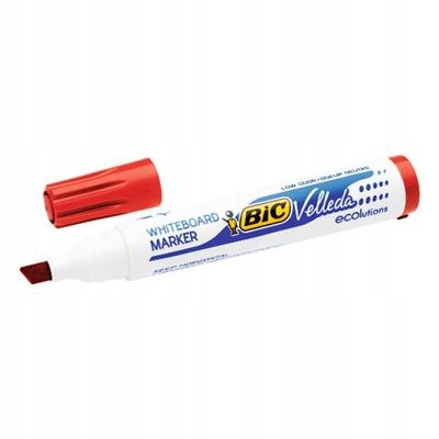 BIC Marker do Białych Tablic Czerwony Ścięty TANIO