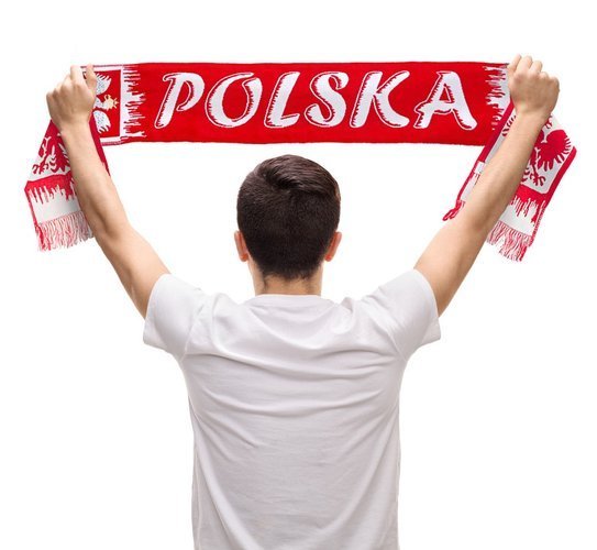 Szalik Kibica biało czerwony Polska